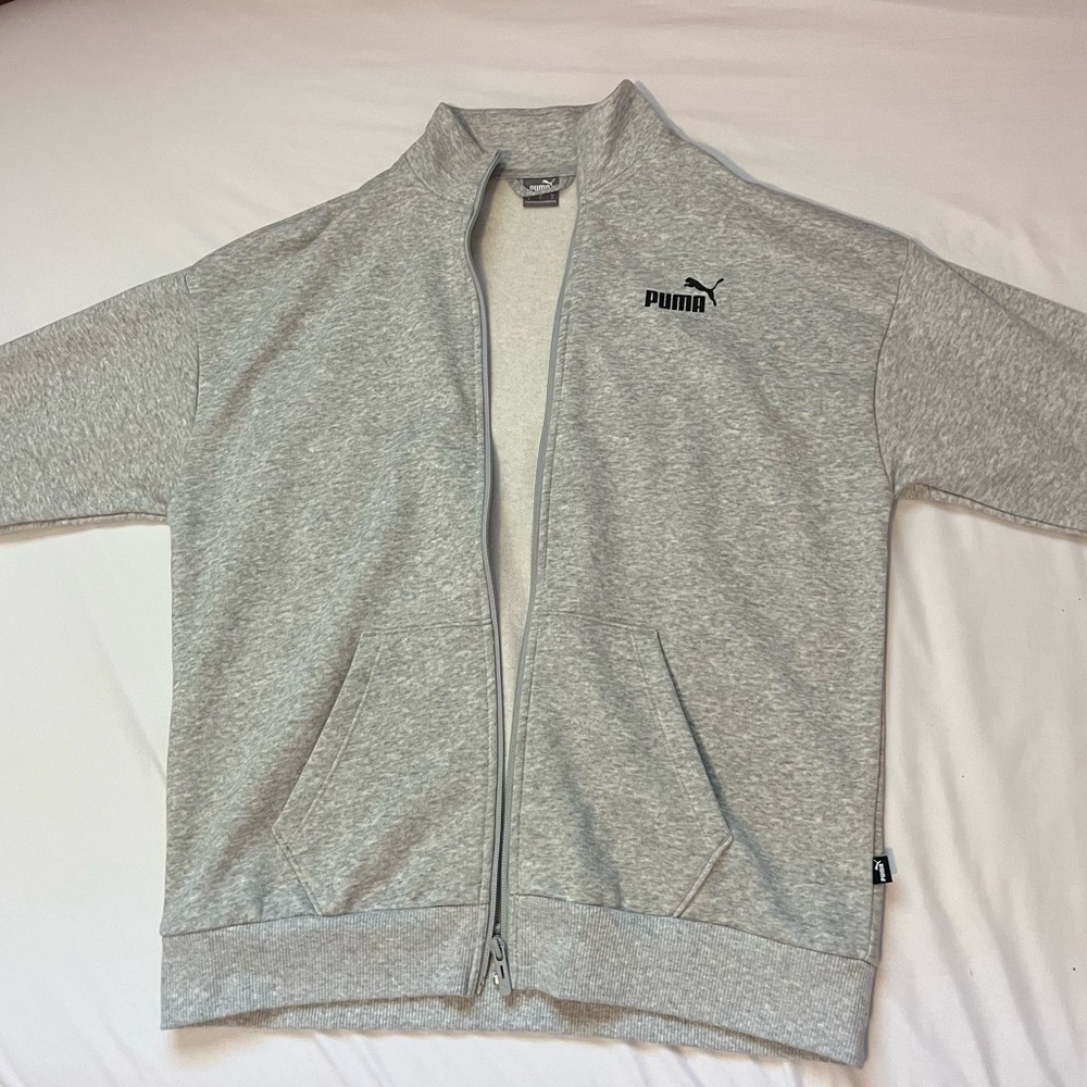 puma gray zip jacker size S